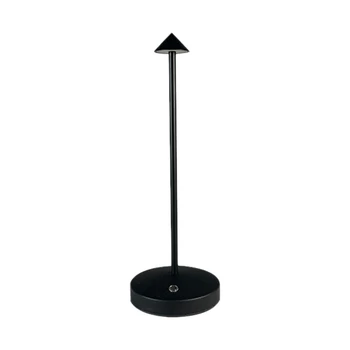 1800Mah акумулаторна Led настолна лампа Модерна настолна лампа за регулиране на докосването за спалня Декорация на ресторант Светло черно