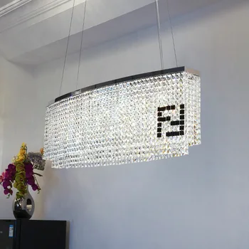 Постмодерен LED луксозен кристален полилей K9 висящ висулка осветление хол хотел зала декор блясък окачване висулка лампа