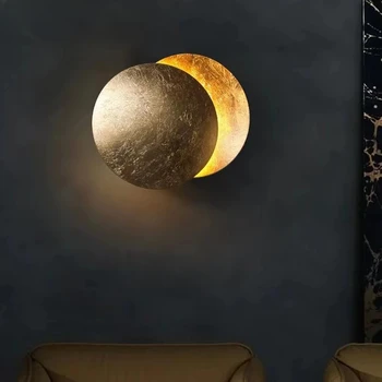 Простота Modern Eclipse Moon LED стена лампа спалня нощно шкафче коридор стълбище стена осветително тяло стена sconce