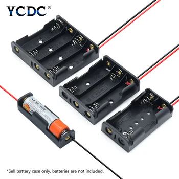  1 / 2 / 3 / 4 / 8 слот AA батерия притежателя кутия случай DIY AA батерия с олово кабел притежателя кутия случай за 1/2/3/4/8 парчета AA LR6 батерии