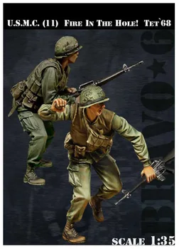 1/35 смола бял модел американски войник модел изисква ръчно оцветяване на модела
