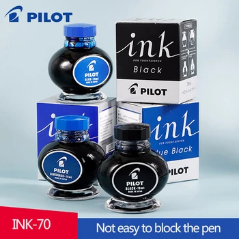 1 бутилка PILOT Fountain Pen мастило INK-70 не е лесно да се блокира невъглеродно мастило водоустойчиво калиграфско мастило 70ml офис аксесоари