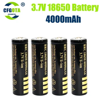 100% Нова оригинална 18650 батерия 3.7 V 4000mAh акумулаторна Li-ion за Led фенерче batery + USB зарядно устройство
