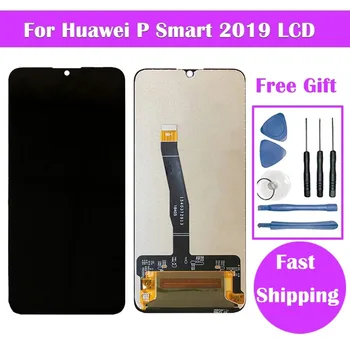 100% тест за Huawei P Smart 2019 LCD дисплей със сензорен екран дигитайзер събрание с рамка безплатна доставка