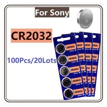 100pcs оригинален за SONY CR2032 кола дистанционно управление гледате дънната платка мащаб бутон монета клетки