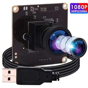 110 градуса широкоъгълна уеб камера без изкривяване Висока скорост 60fps 1920X1080, 120fps 1280X720, 260fps 640x360 OV4689 USB камера модул