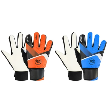 1Pair Футболни вратарски ръкавици за деца Латекс Fussball вратар ръкавица против сблъсък Неплъзгащи се леки спортни консумативи