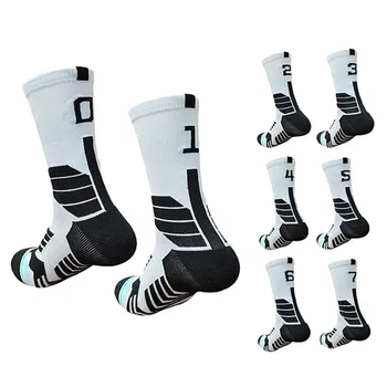 1PC Професионални баскетболни чорапи Спортни чорапи за бягане Калцетини Футбол Meias Футболни чорапи Отглеждане Футболен играч Брой 0-9