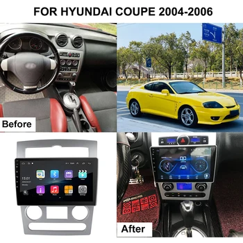 2 Din автомобилен видео плейър за HYUNDAI Coupe 2004-2006 Andriod стерео мултимедия пълен сензорен екран с безжичен Carplay Head Unit