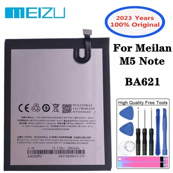 2023 Години BA621 Оригинална батерия за Meizu M5 Забележка 5 Note5 M621N M621Q M621H M621M Телефон 4000Ah Висококачествени батерии + инструменти