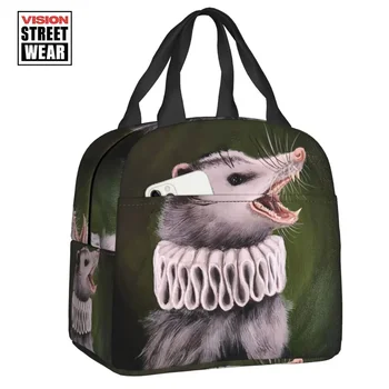 2023 Нов Opossum изолирани обяд голяма пазарска чанта за жени животински домашни любимци Resuable термичен охладител храна обяд кутия открит къмпинг пътуване