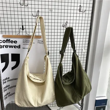 2023 Чанта за рамо Жени Купувач Платно голяма пазарска чанта Женски твърди прости чанти с голям капацитет Crossbody Дамски дизайнерски чанти