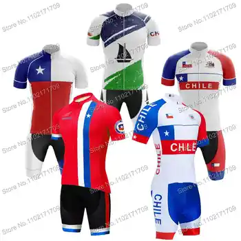 2024 Summer Chile Team Cycling Jersey Set Мъжки и дамски флаг на Чили Облекло за колоездене Велосипеден лигавник Short MTB Maillot Ciclismo