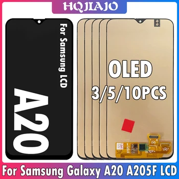 3/5/10PCS OLED за Samsung Galaxy A205 A205F A205A дисплей сензорен екран дигитайзер събрание за Samsung A20 LCD ремонтни части