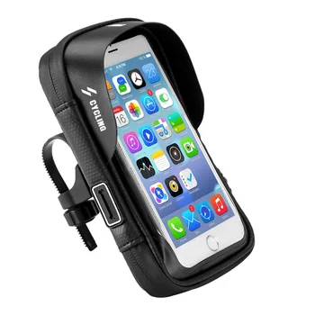 360 Въртящ се сензорен екран водоустойчив кормило чанта Колоездене спортни чанти езда чанта Pannier велосипед рамка предната тръба случай за iPhone