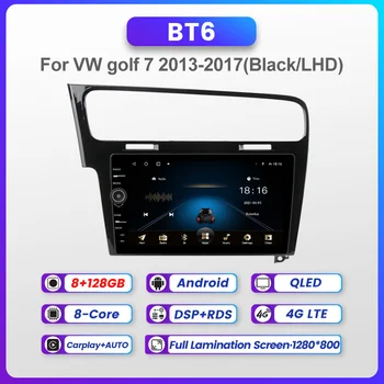 4G LTE 8GB+128GB RDS QLED автомобилен мултимедиен плейър за VW Volkswagen Golf 7 2013 2014 2015 2016 2017 Android 2din Autoradio Carplay