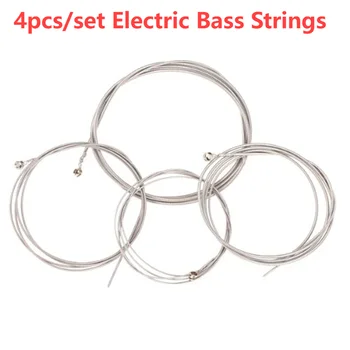 4pcs/set 4-струнни струни за бас Замяна на стоманени класически струни за китара Траен подарък за начинаещи аксесоари за музикални инструменти