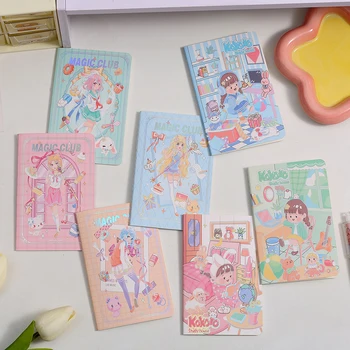4бр/комплект Kawaii бележник книга корейски прекрасен карикатура изображение бележник реколта за деца канцеларски материали