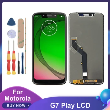 5.7'' За Motorola Moto G7 Play LCD дисплей сензорен екран дигитайзер събрание XT1952-4 XT1952-5 LCD екран замяна с рамка