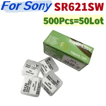 500pcs За оригинален SONY AG1 LR621 364 164 531 SR621 SR621SW SR60 CX60 бутон батерия за часовник играчки Дистанционно клетъчни монети батерии