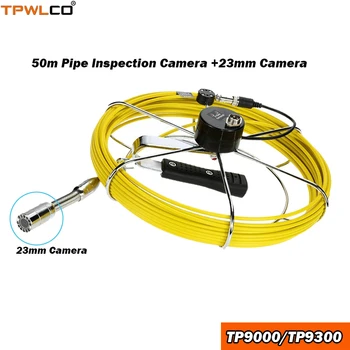 50m дренаж инспекция кабел макара с 23 мм камера, използвана за индустриален ендоскоп инспекция камера система ремонт подмяна