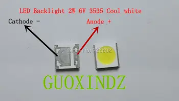 50PCS WOOREE LED подсветка 2W 6V 3535 150LM Студено бяла WM35E2F-YR09B-eA LCD подсветка за телевизионно телевизионно приложение
