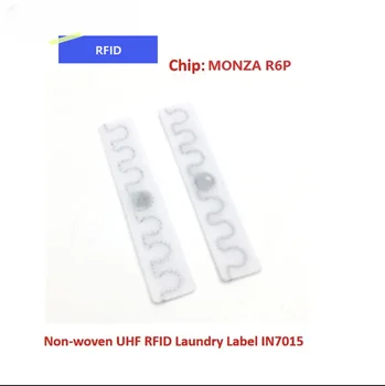 50pcs / партида Миещ се uhf rfid етикет за пране етикет 860-960MHz UHF EPC клас 1 Gen2 RFID текстил етикет Tag За rfid облекло Управление