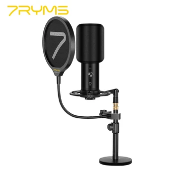 7RYMS SR-AU01-K2 Студио USB компютърен микрофон SR-USB Desktop Mic за запис на живо Gaming Voice vlog
