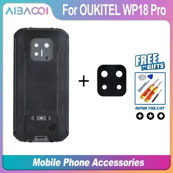 AiBaoQi 100% чисто нов капак на батерията със стъклен обектив на камерата за Oukitel WP18 Pro Back Case Ремонт Резервни части