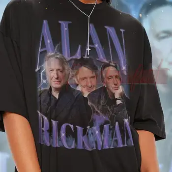 ALAN RICKMAN Ретро тениска - Alan Rickman Homage Tees Alan Rickman Fanclub Alan Rickman Fans Gift Tees Алън Рикман Memorian(1)