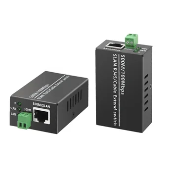 Anpwoo 1бр Ethernet IP разширител през коаксиален HD мрежов комплект EoC коаксиален кабелен предавателен удължител за камери за видеонаблюдение за сигурност