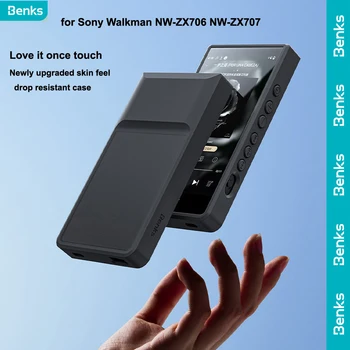 Benks Гъвкав тънък PC+TPU брониран защитен калъф за Sony Walkman NW-ZX700 NW-ZX706 NW-ZX707