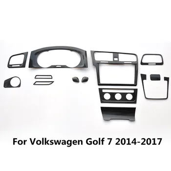 Car Center Console Cover Dashboard Outlets Стикер Gear Shift Копче за формоване Trim за Volkwagen Golf 7 2014 2015 2016 2017