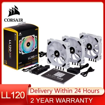 Corsair LL серия LL120 RGB 120mm RGB LED вентилатор троен пакет с осветителен възел PRO- Включен възел за бяло осветление PRO