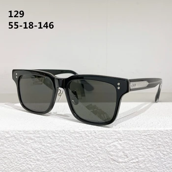 D407 Оригинални сгъстени ацетатни слънчеви очила Квадратни черни градиентни дизайнерски очила Костенурка Handamde висококачествено стъкло