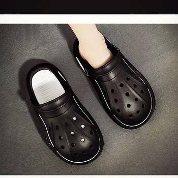 Dongdong Обувките за мъже се износват през лятото на 2022 г. Нови сандали за шофиране за мъже Дебели подметки против хлъзгане плажни обувки Baotou чехли Man