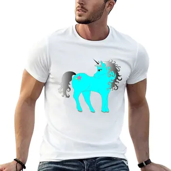 Einhorn im hellen Blau T-Shirt cute clothes Tee shirt oversized t shirt mens clothes
