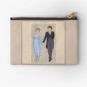 Elizabeth Bennet And Mr Darcy Zipper Pouches Опаковка Козметична чанта Чорапи Дамски портфейл Ключ Малък чист мъжки джоб за съхранение