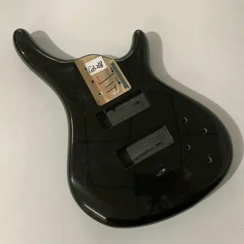 GB268 Активни пикапи Електрически бас Незавършен джаз бас тяло в черен цвят Повърхност мръсна и повреди за DIY и замяна