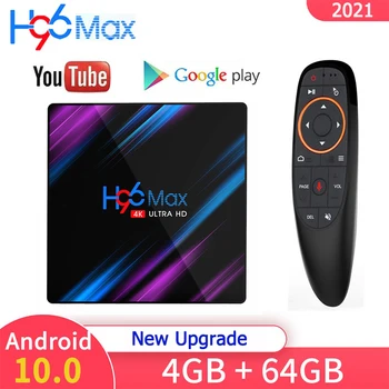 H96 MAX X4 Amlogic S905X4 Smart TV Box Android 11 4G / 64G Quad Core 8K AV1 HDR + Dual Wifi BT 4.0 Media Player TV Set Top Box