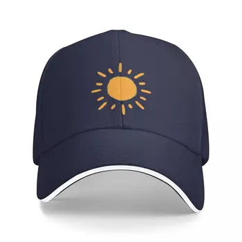 Happy Retro Sun Pattern - Жълт Оранжев Червен Палитра Бейзболна шапка Sunhat Нова шапка шапка Мъж за слънце Плаж Дамска шапка Мъжка