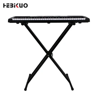 HEBIKUO Q-2X 54/61key музикална клавиатурна стойка регулируема двойна стойка за клавиатура