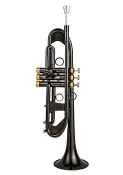Hot Sell Bach TR 750 Bb Малък тромпет Черно никелово злато Ключ Професионални музикални инструменти с калъф Безплатна доставка