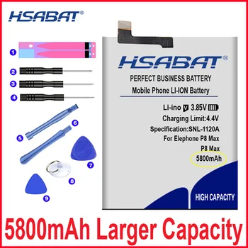 HSABAT 0 цикъл 5800mAh батерия за Elephone P8 Max Висококачествен акумулатор за подмяна на мобилен телефон