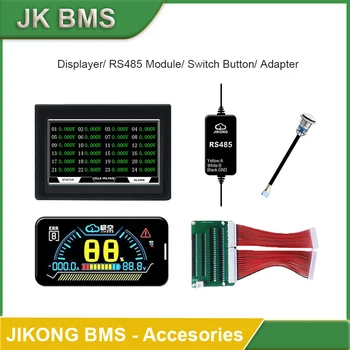 Jikong BMS RS485 модул адаптер бутон за превключване на борда и 4.3 инчов LCD 2 инчов Displayer за JK Smart BMS
