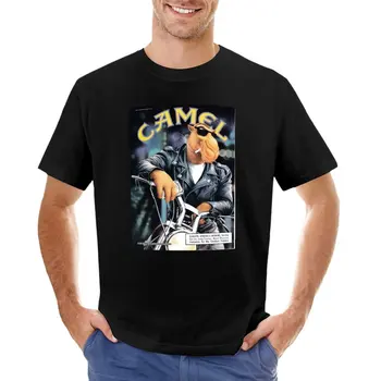 Joe Camel мотоциклет тениска животински щампа риза за момчета тежка категория тениски блонди т риза мъжки реколта т ризи