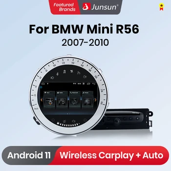 Junsun Wireless Carplay Android Auto Radio за BMW Mini Cooper R56 R60 2007-2010 Автомобилна мултимедия GPS навигация 2din autoradio