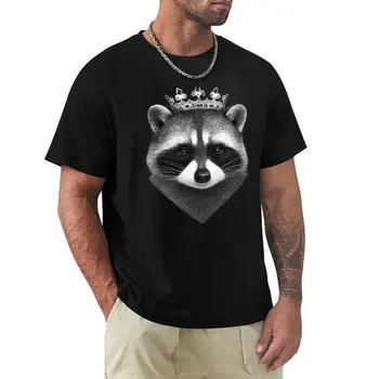 King миеща мечка на черна тениска kawaii дрехи заготовки мъжка тениска