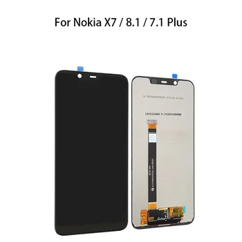 LCD дисплей сензорен екран дигитайзер събрание за Nokia X7 / 8.1 / 7.1 плюс TA-1131