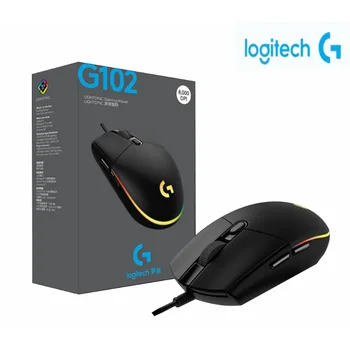 Logitech (G) G102 геймърска мишка RGB лек дизайн 200-8000DPI второ поколение ергономична мишка компютърна мишка